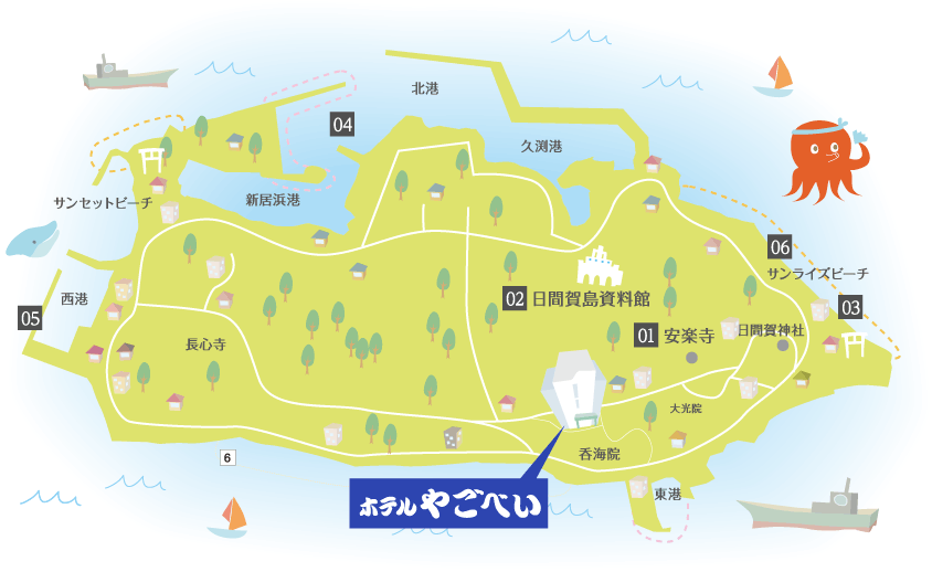 日間賀島地図